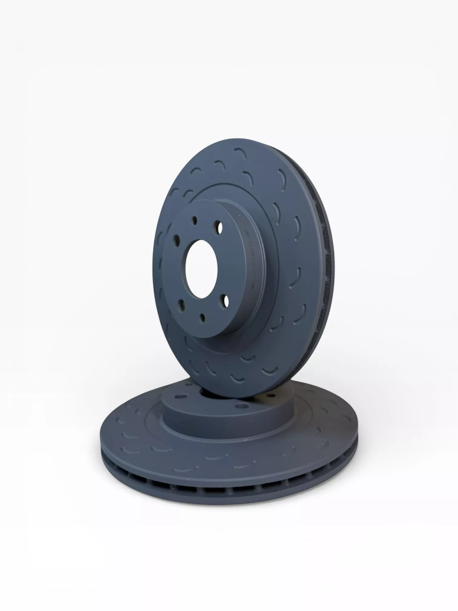Диски тормозные передние вентилируемые слотированные Лада Гранта, Калина, Приора (R14) с покрытием GEOMET